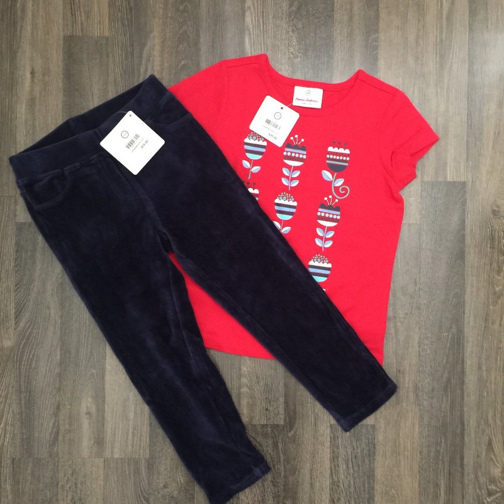 Hanna Andersson Set T shirt & Velvet Legging